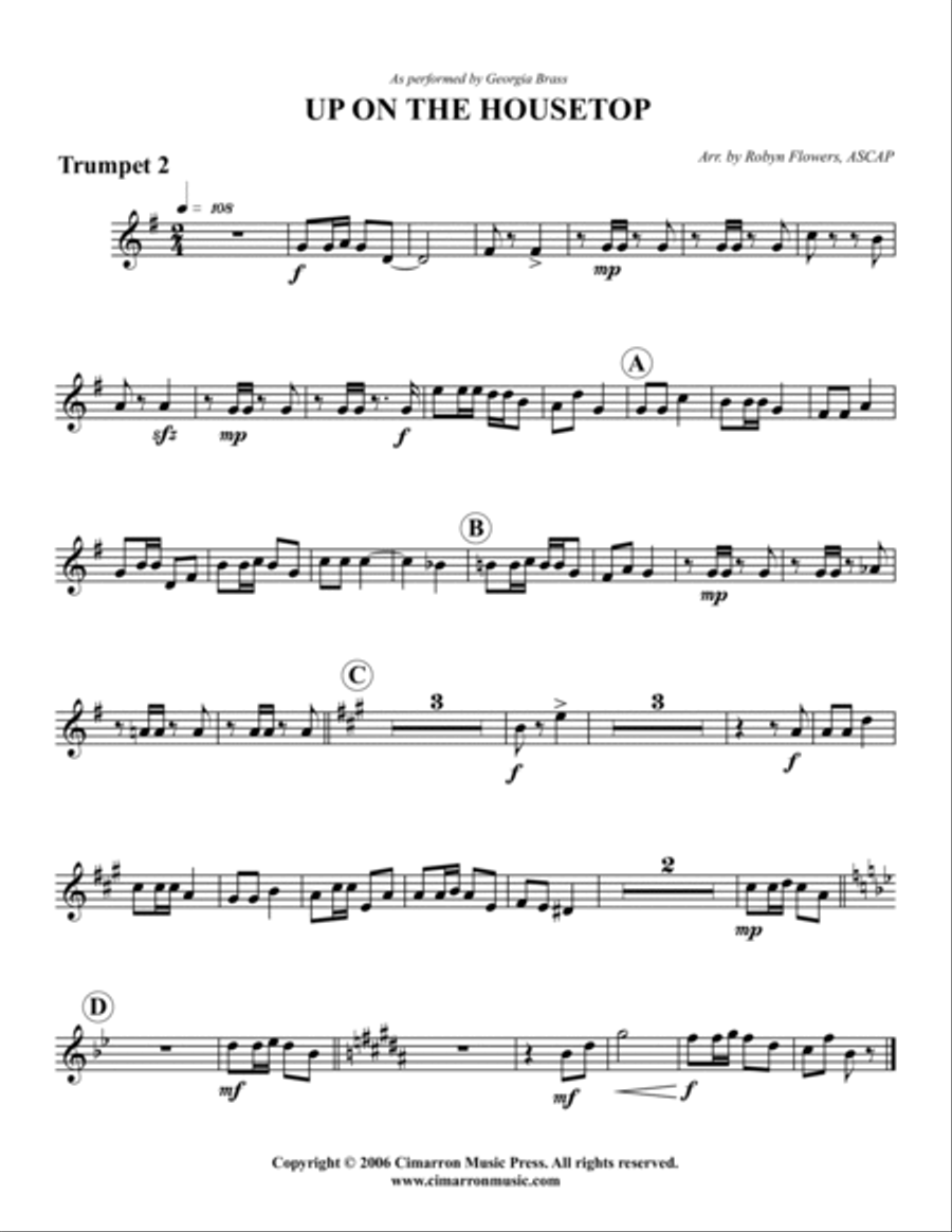 Up on the Housetop Up on the Housetop Brass Quintet scores gallery preview page 4