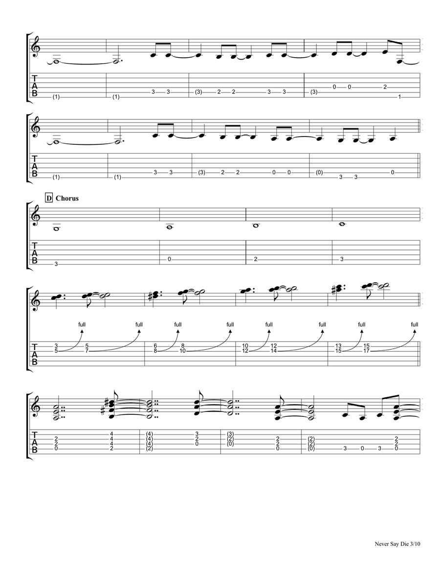 Never Say Die Never Say Die Small Ensemble scores gallery preview page 3