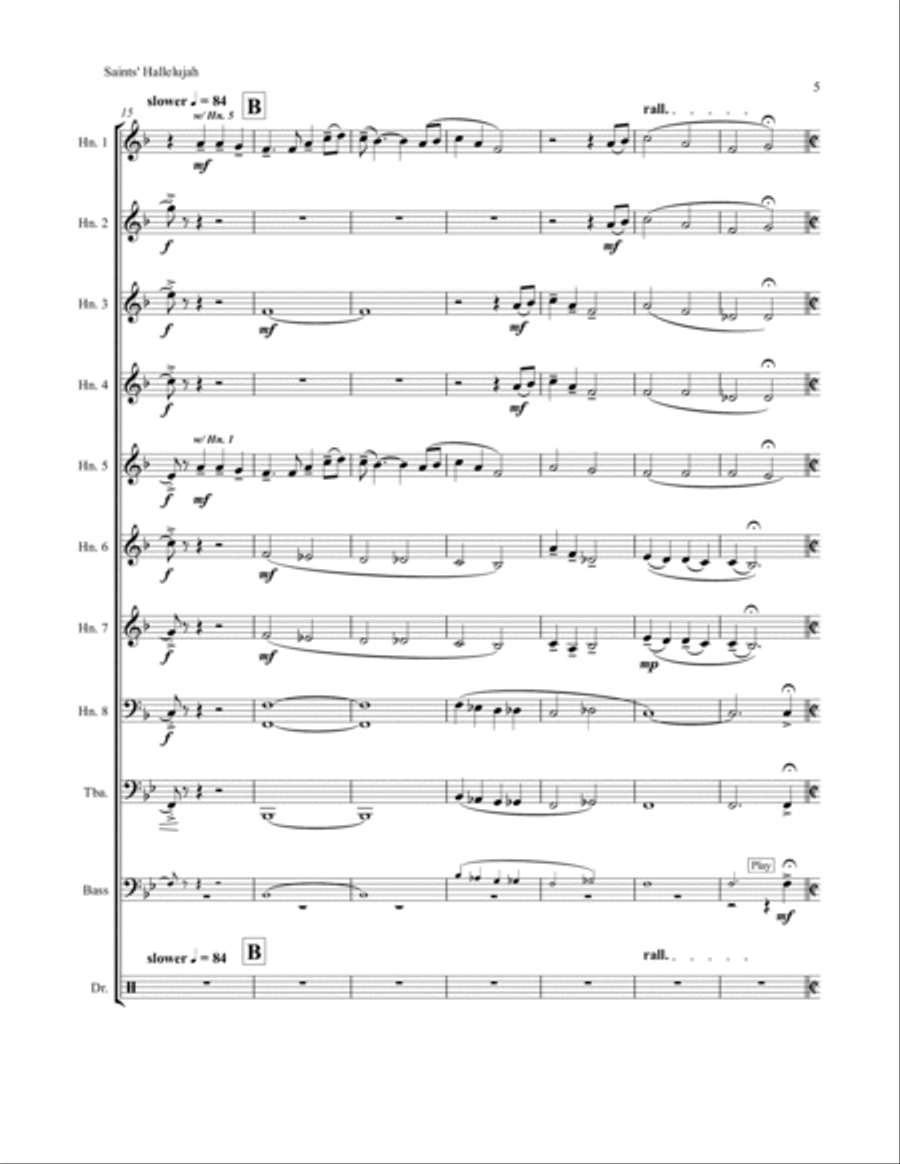 The Saints' Hallelujah Horn scores gallery preview page 5
