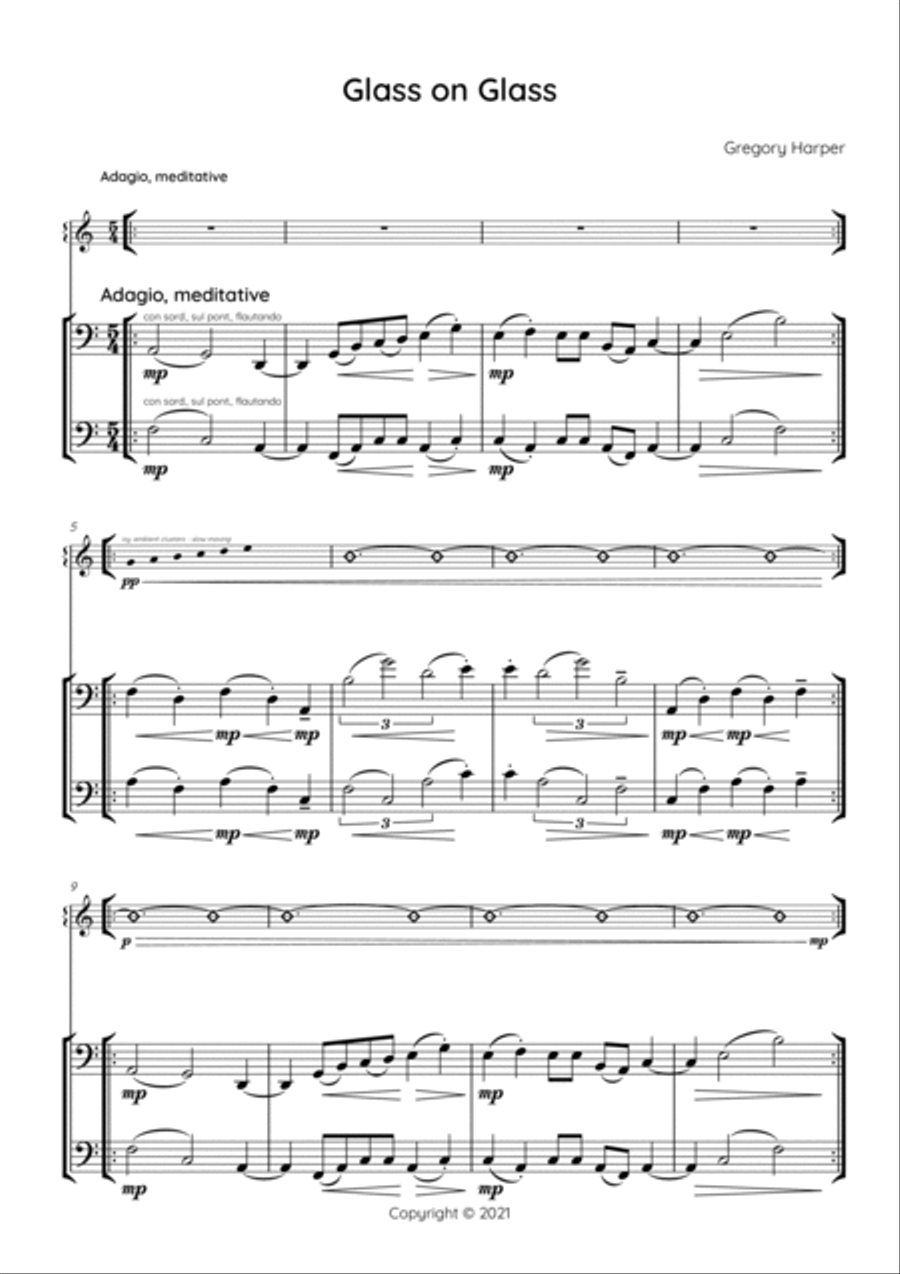 Glass on Glass Glass on Glass Cello scores gallery preview page 3