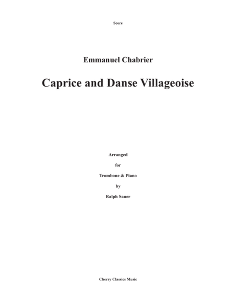 Caprice and Danse Villageoise for Trombone and Piano