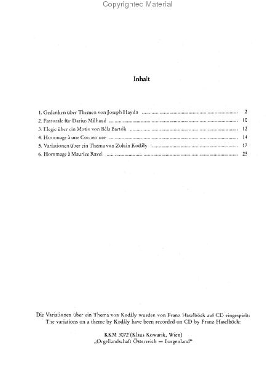 6 Metamorphosen op. 121 Organ scores gallery preview page 3