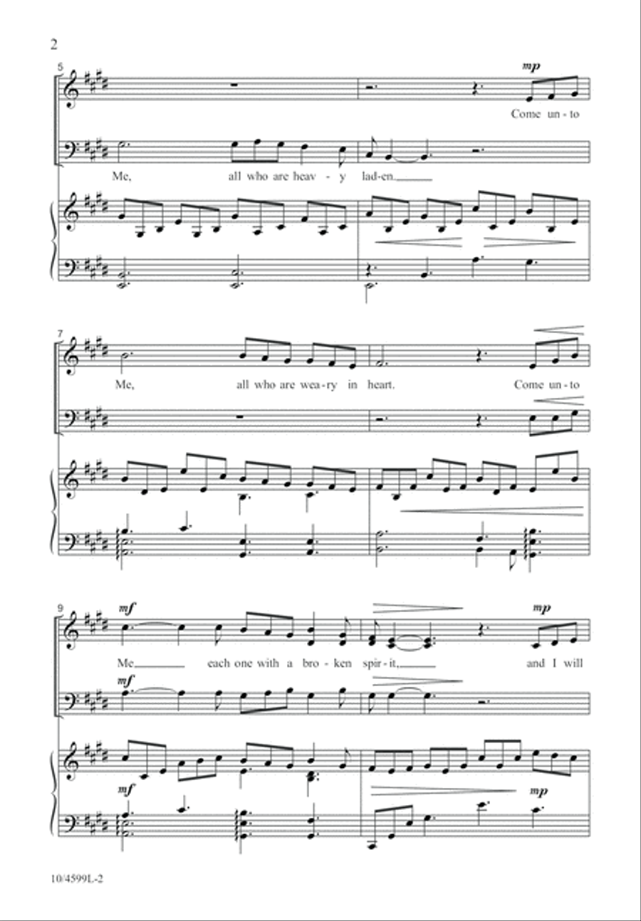 I Will Give You Rest 4-Part scores gallery preview page 2