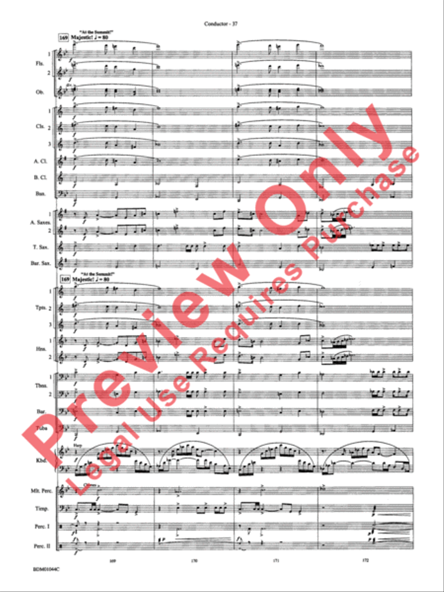 To the Summit! (Strive for the Highest) Concert Band scores gallery preview page 41