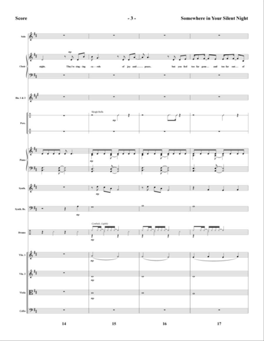 Somewhere in Your Silent Night - Full Score Choir scores gallery preview page 3