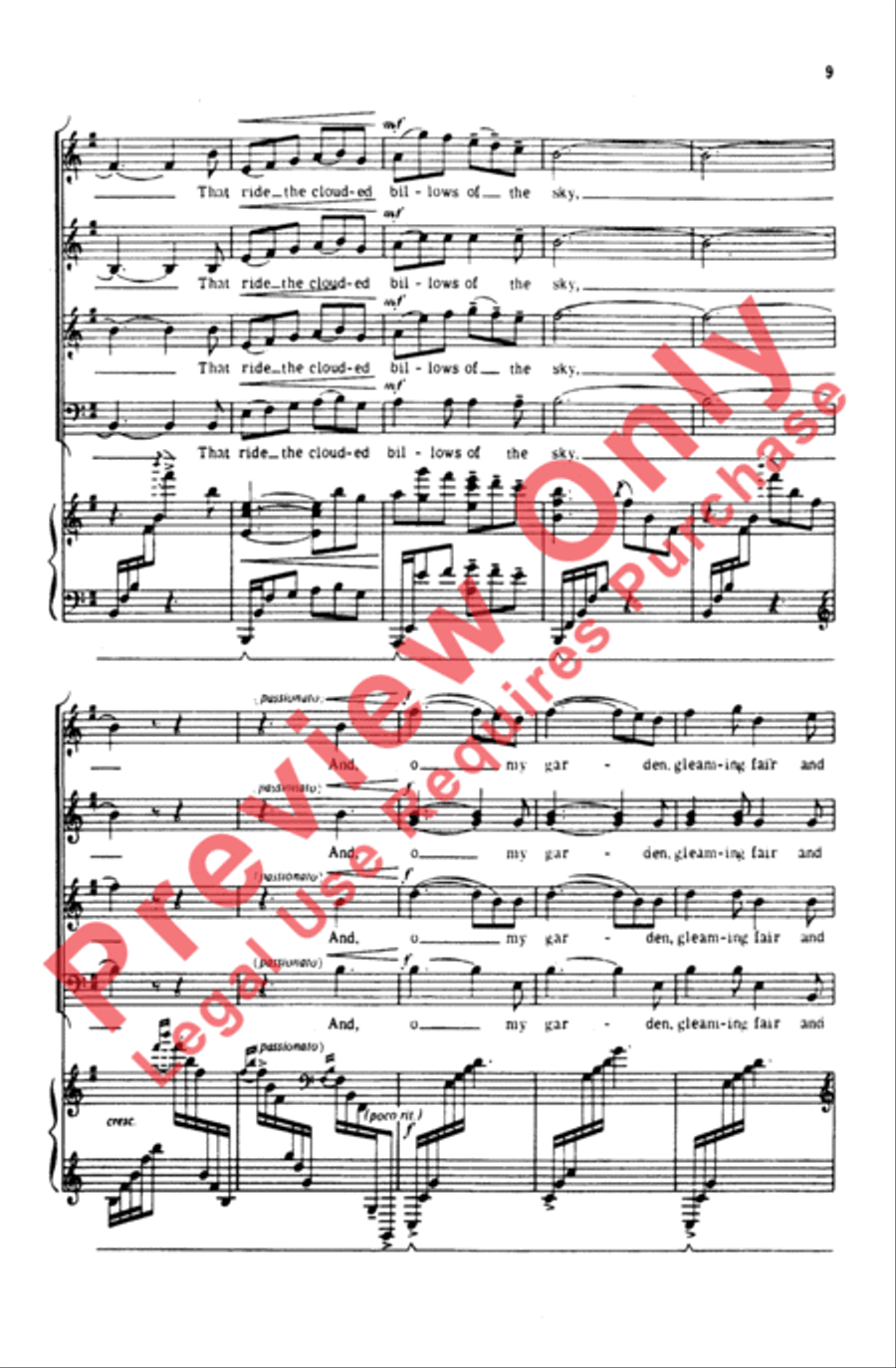 Feast of Lanterns 4-Part scores gallery preview page 8