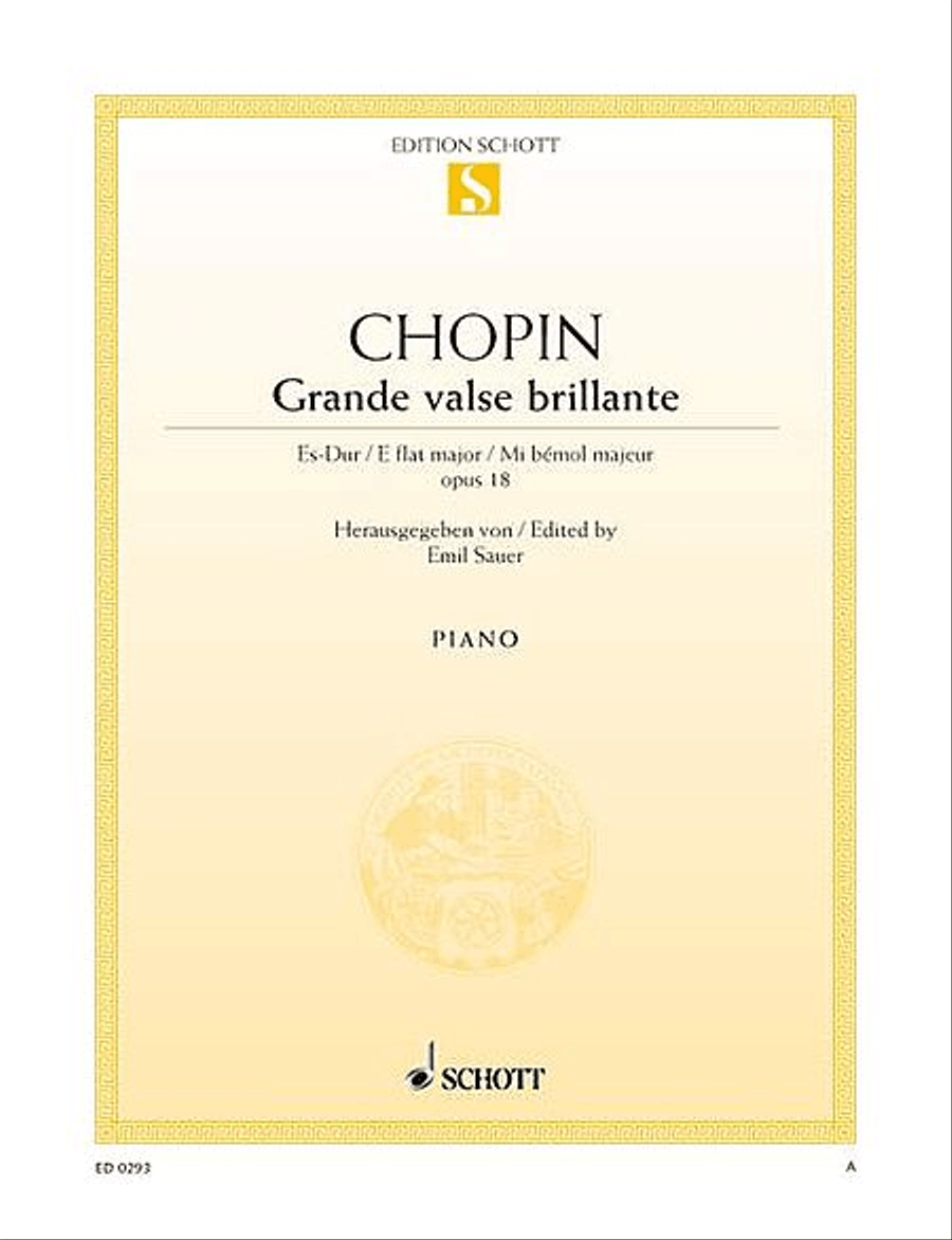 Waltz in E-flat Major, Op. 18, “Grande Valse Brillante” Piano Solo scores gallery preview page 1