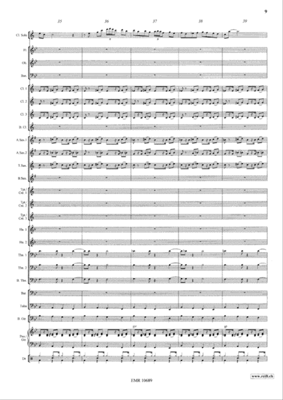 Concerto For Clarinet Concert Band scores gallery preview page 10