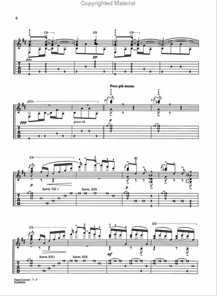 The Music of Ernesto Lecuona for Solo Guitar Classical Guitar scores gallery preview page 4