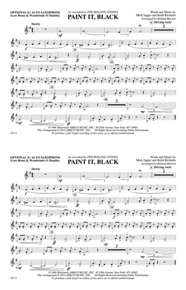Paint It, Black: Optional Alto Sax