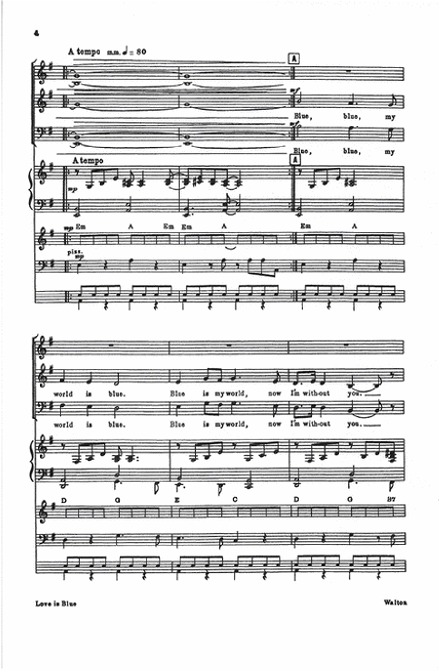 Love Is Blue (Vocal Score) Divisi scores gallery preview page 3