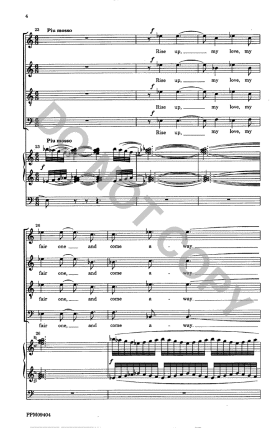 Set Me As a Seal upon Thine Heart 4-Part scores gallery preview page 5