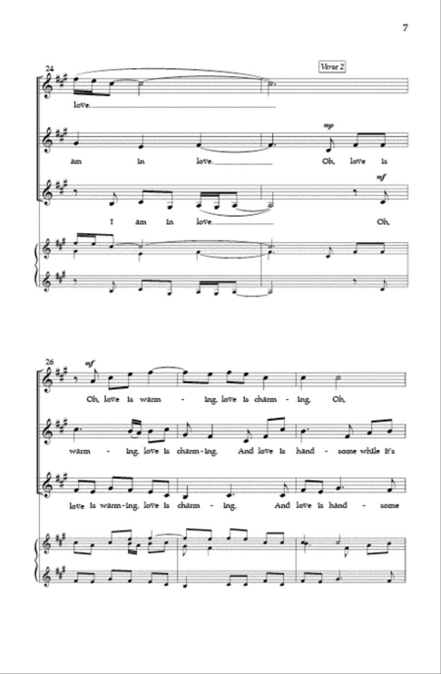 I Am In Love SSA scores gallery preview page 6