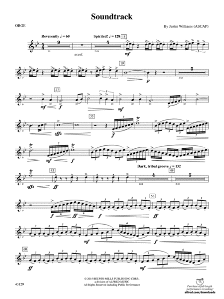 Soundtrack: Oboe Concert Band scores gallery preview page 1