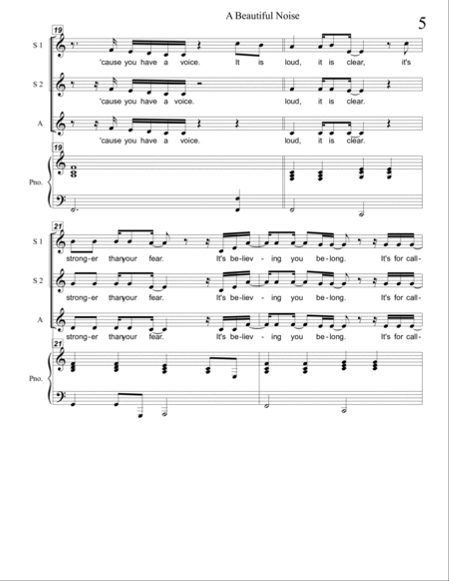 A Beautiful Noise SSA scores gallery preview page 5