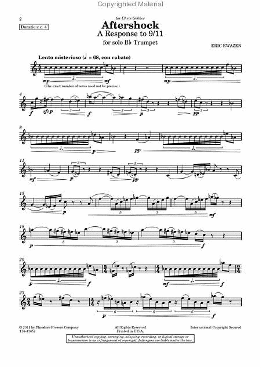 Aftershock Aftershock Chamber Music scores gallery preview page 2
