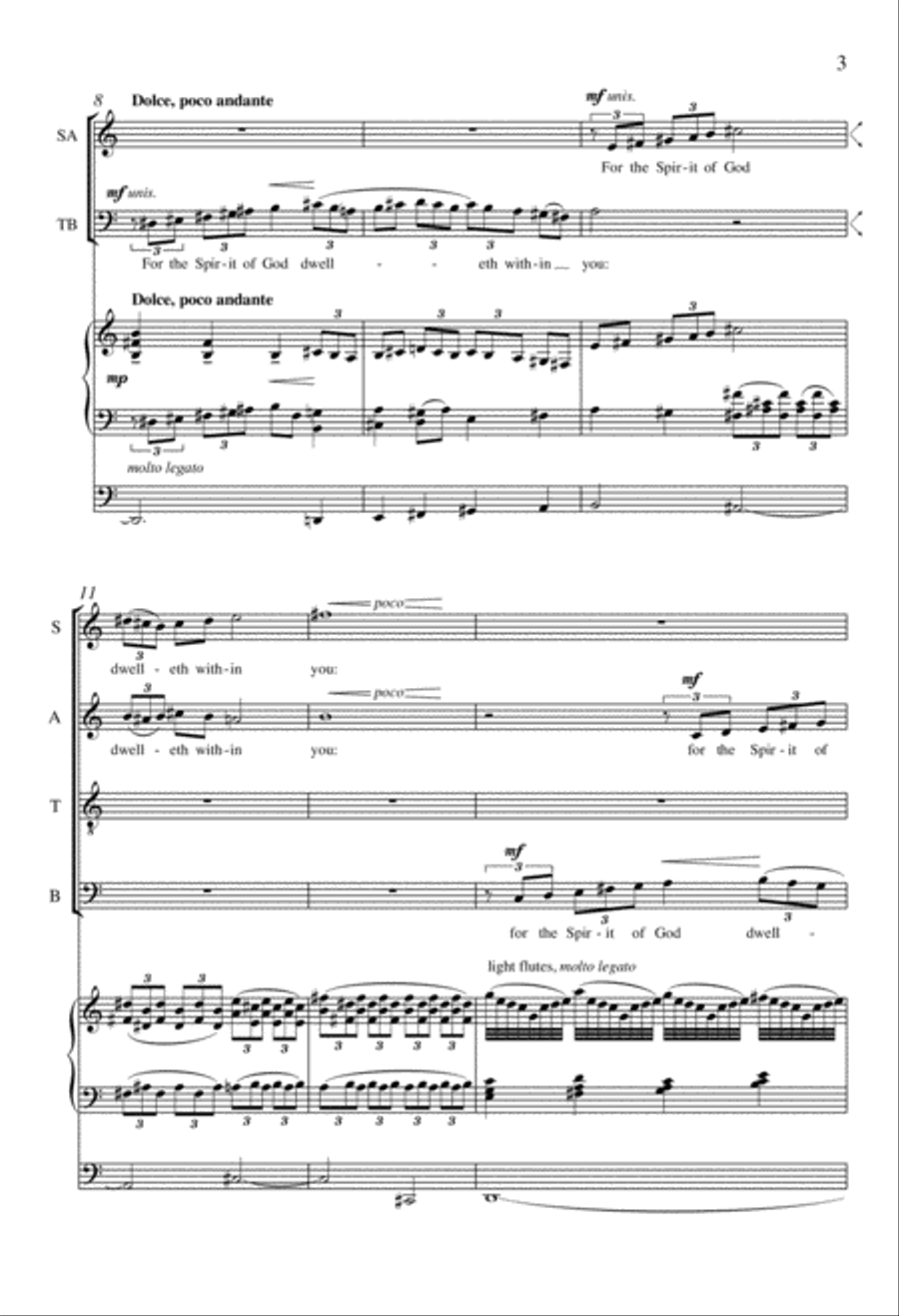 Behold the Tabernacle of God 4-Part scores gallery preview page 3