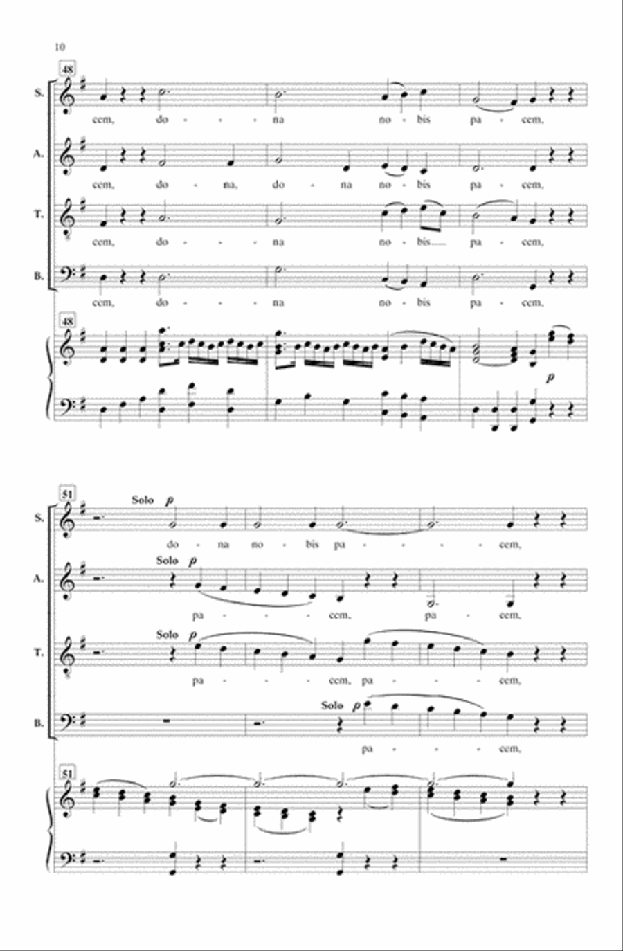 Dona Nobis Pacem - SATB 4-Part scores gallery preview page 9