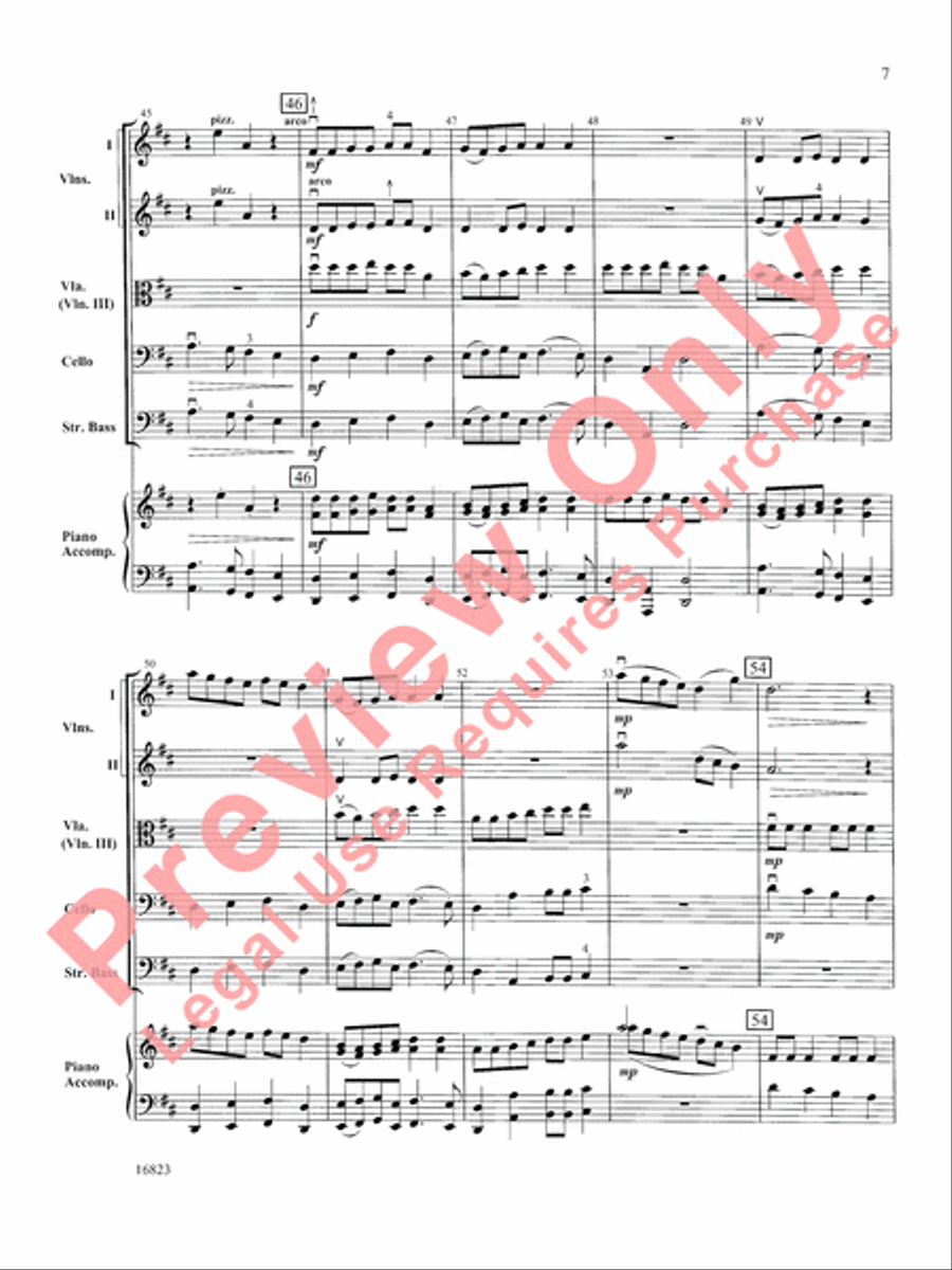 Santa Plays the Viola String Orchestra scores gallery preview page 8