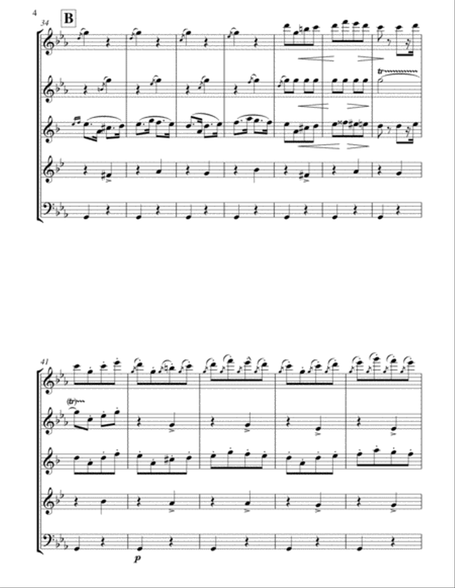 Themes From Hungarian Rhapsody, No. 2: Wind Quintet Woodwind Quintet scores gallery preview page 5