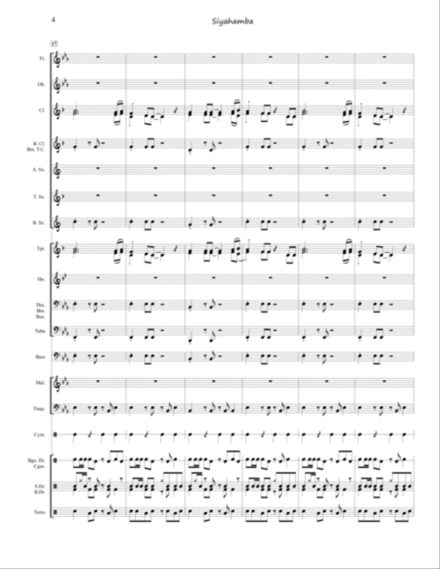 Siyahamba Siyahamba Concert Band scores gallery preview page 5