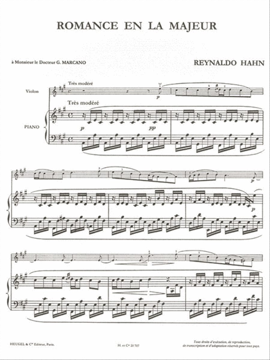 Romance In A Major (violin And Piano) Violin Solo scores gallery preview page 2