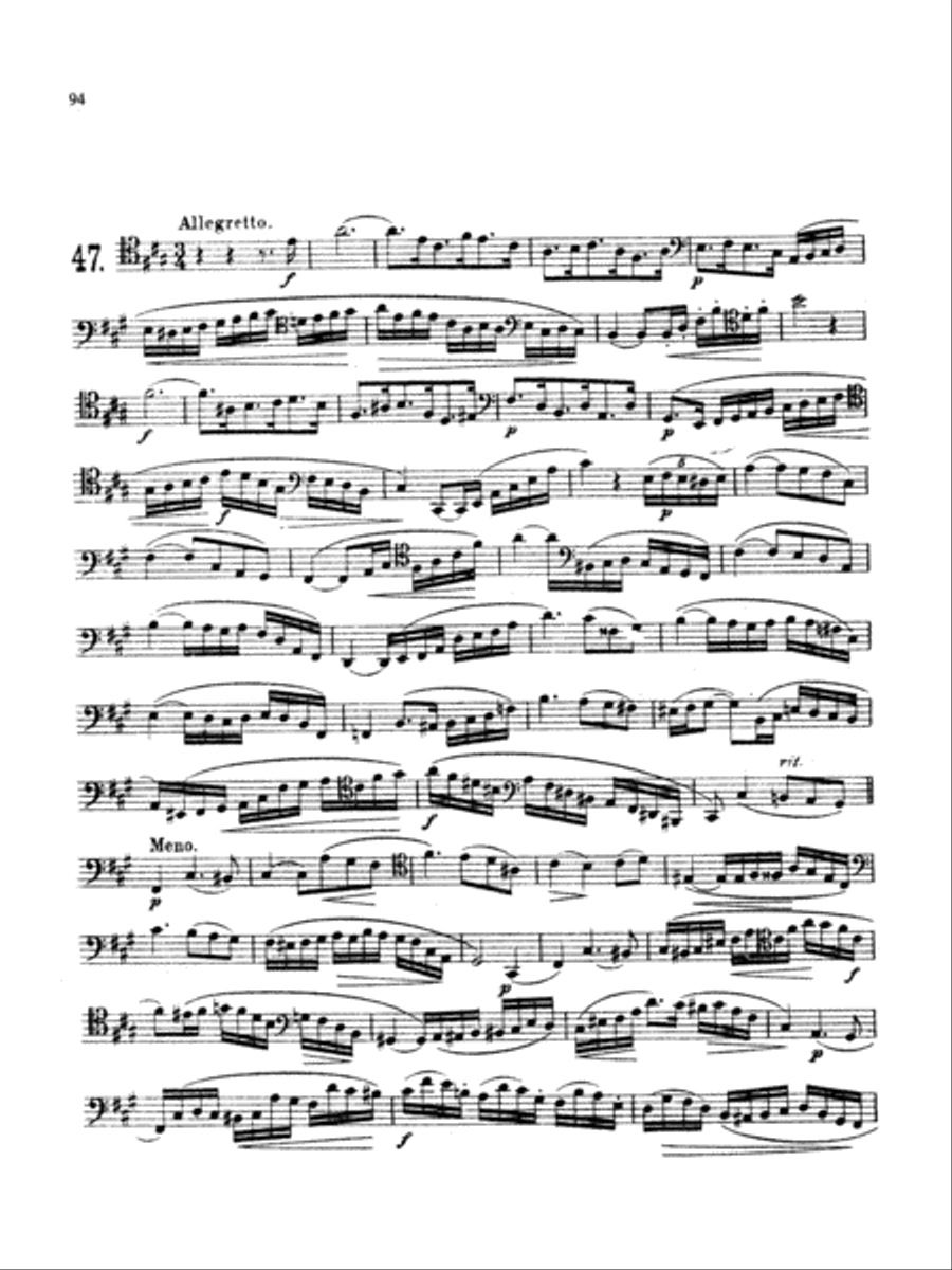 Milde: Fifty Concert Studies, Op. 26 Bassoon Solo scores gallery preview page 1