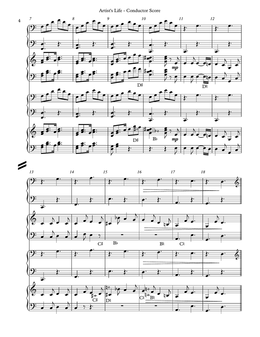 Artist’s Life, Op. 316 - Conductor Score Small Ensemble scores gallery preview page 4