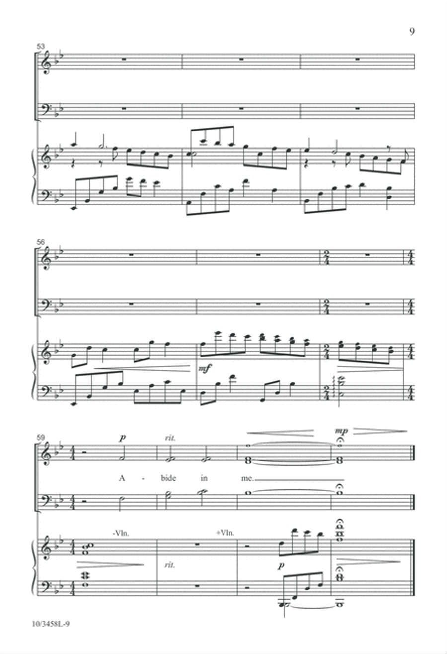 Abide in Me 4-Part scores gallery preview page 9