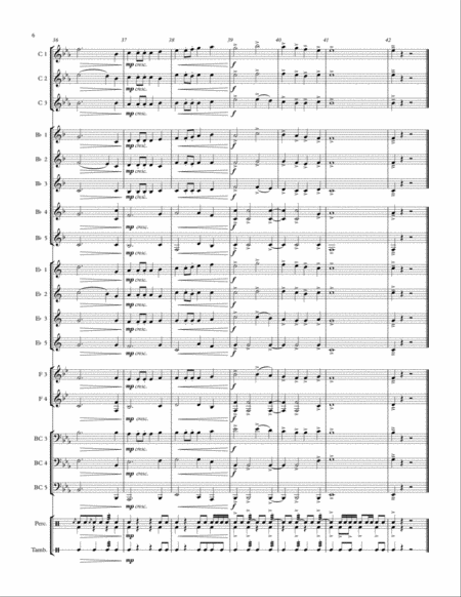 Majesty - for adaptable quintet Concert Band scores gallery preview page 6