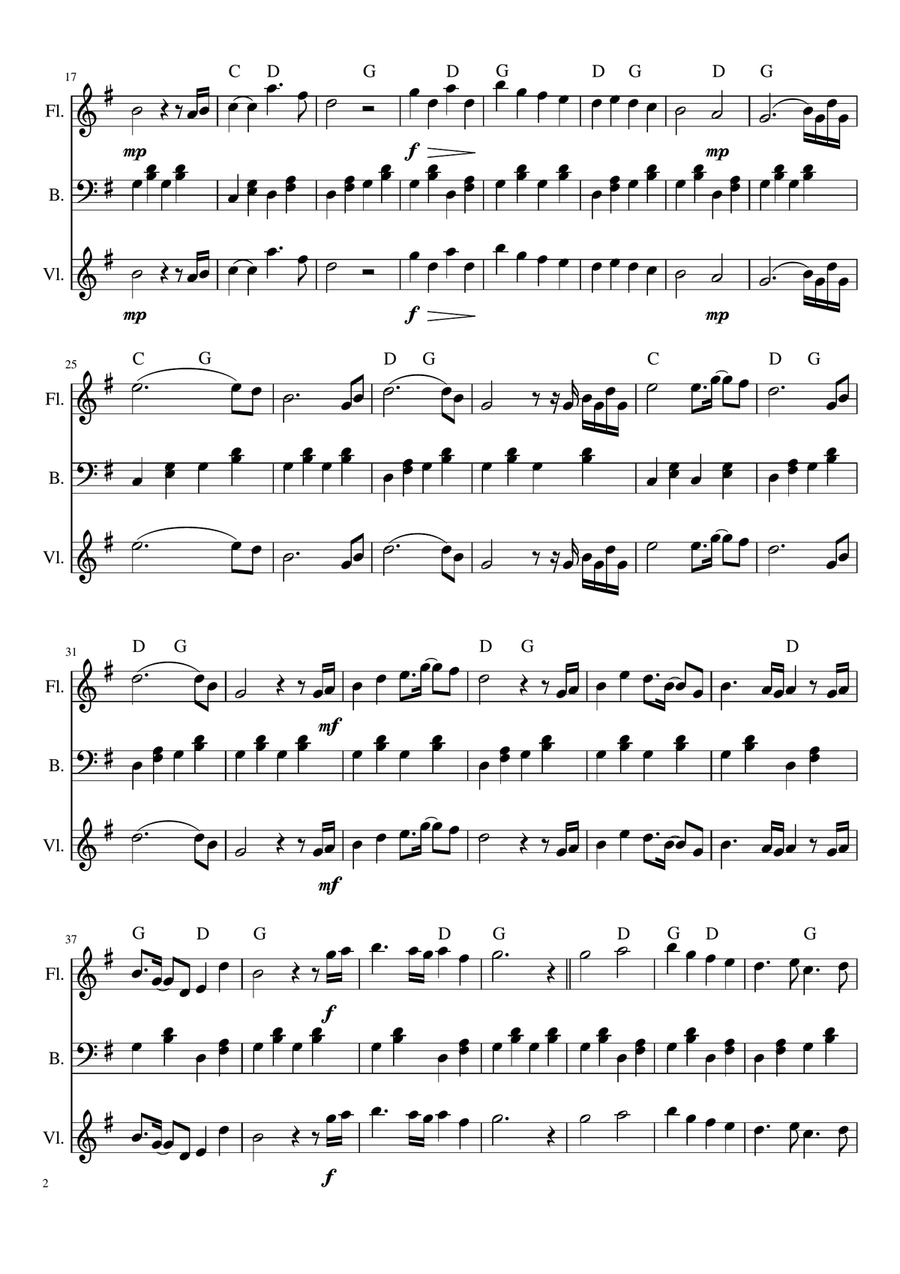 Wie Im Himmel Piano Solo scores gallery preview page 2