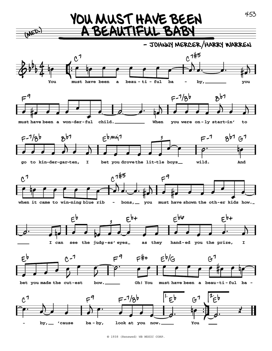 You Must Have Been A Beautiful Baby (High Voice) High Voice scores gallery preview page 1