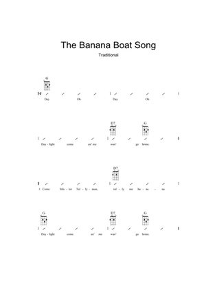 Book cover for The Banana Boat Song (Day-O)