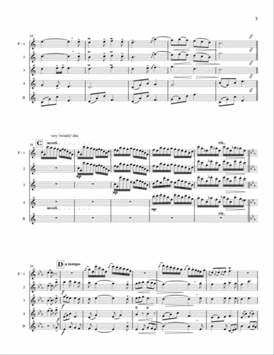 Tu Scendi Dalle Stelle (From Starry Skies Descending) Flute Solo scores gallery preview page 3