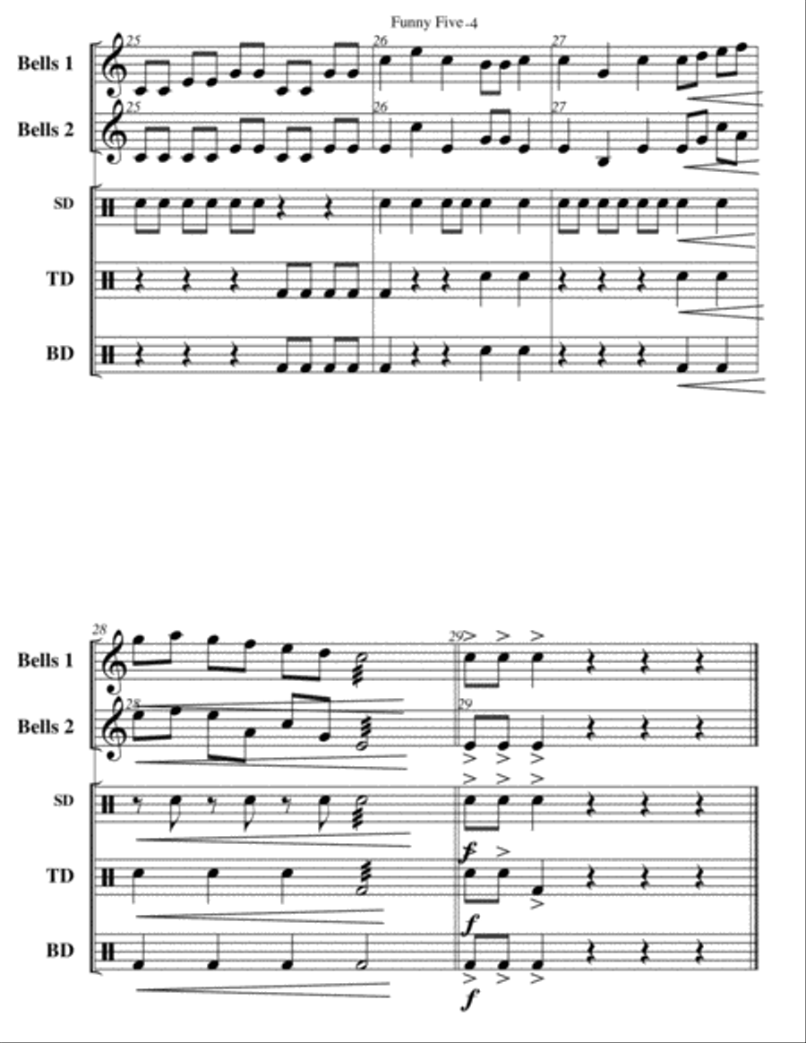 Funny Five Percussion Ensemble scores gallery preview page 5