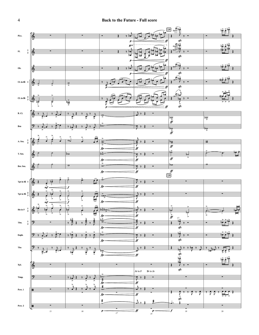 Back To The Future Concert Band scores gallery preview page 4