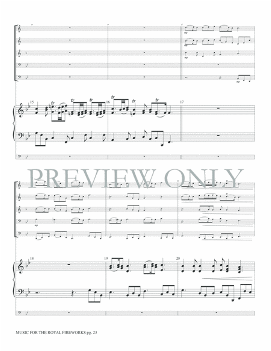 Music for the Royal Fireworks Brass Ensemble scores gallery preview page 25
