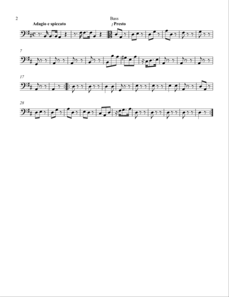 Sinfonia in D Major String Orchestra scores gallery preview page 2