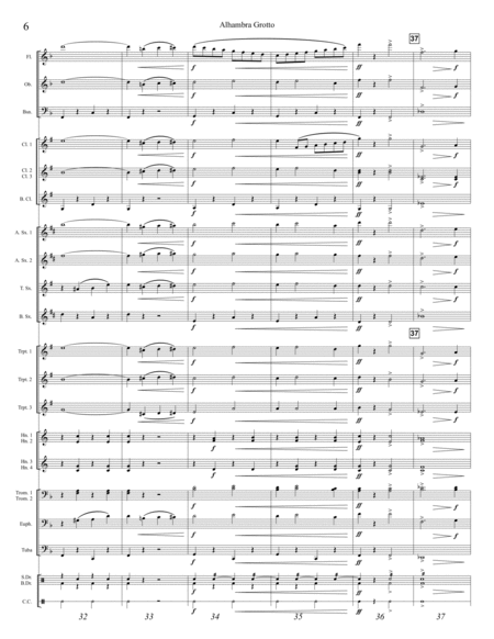 ALHAMBRA GROTTO MARCH (medium - concert band; score, parts, & license to copy) image number null