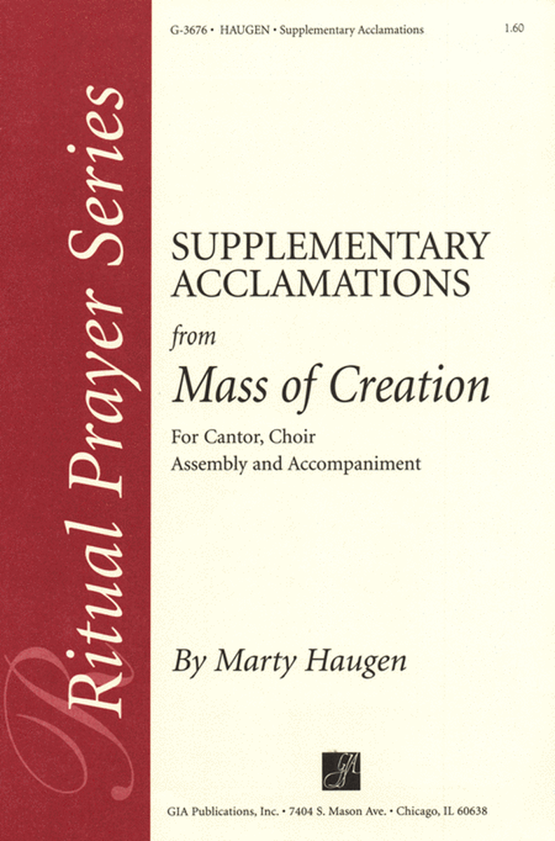 Supplementary Acclamations for Mass of Creation - Handbell edition