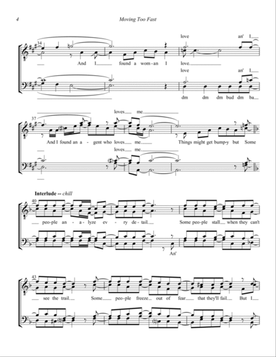 Moving Too Fast TTBB scores gallery preview page 4