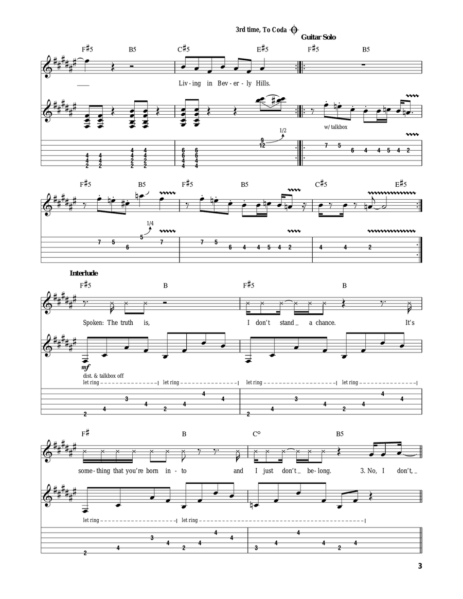 Beverly Hills Beverly Hills Acoustic Guitar scores gallery preview page 3
