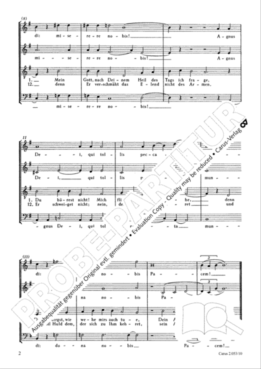 Mein Gott, mein Gott, verlassen hast Du mich 4-Part scores gallery preview page 3