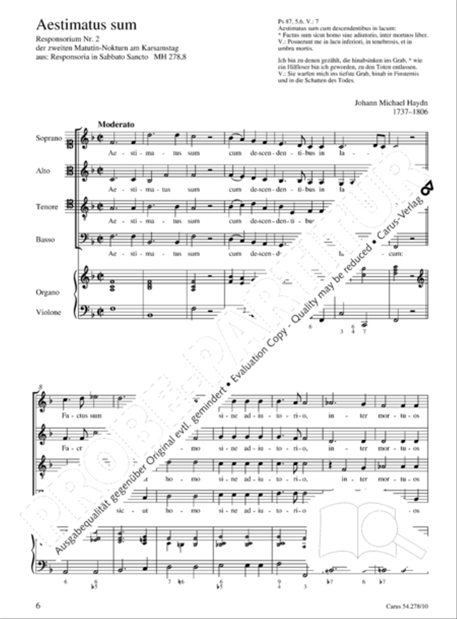 Sicut ovis, Jerusalem surge, Aestimatus sum Score scores gallery preview page 7