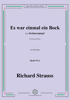 Book cover for Richard Strauss-Es war einmal ein Bock,in E flat Major