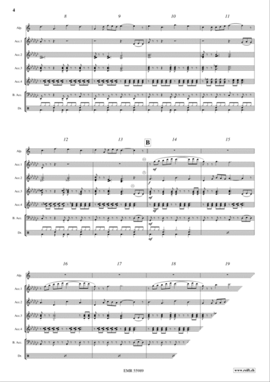 Alphorn Serenade Drums scores gallery preview page 5