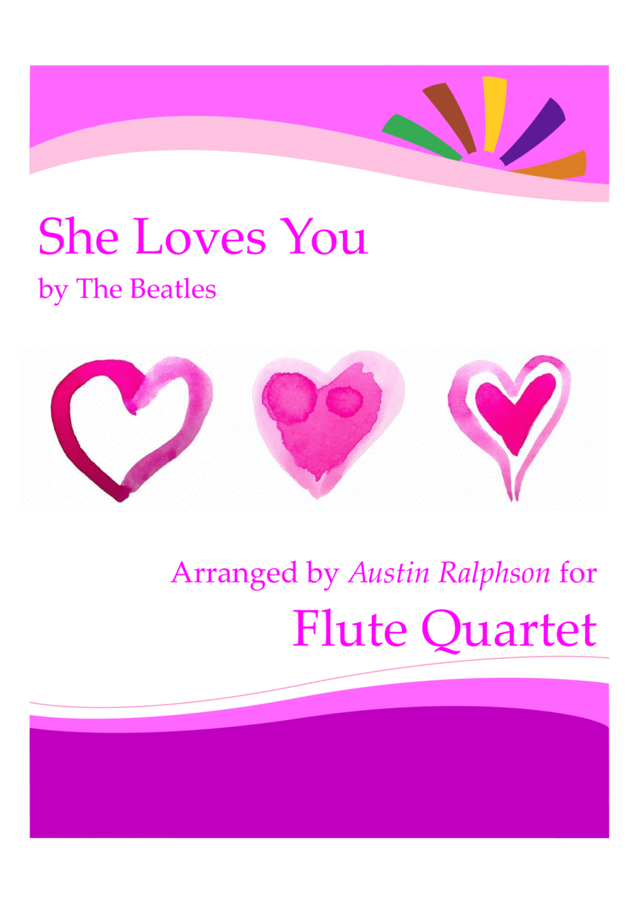She Loves You Flute Quartet scores gallery preview page 1