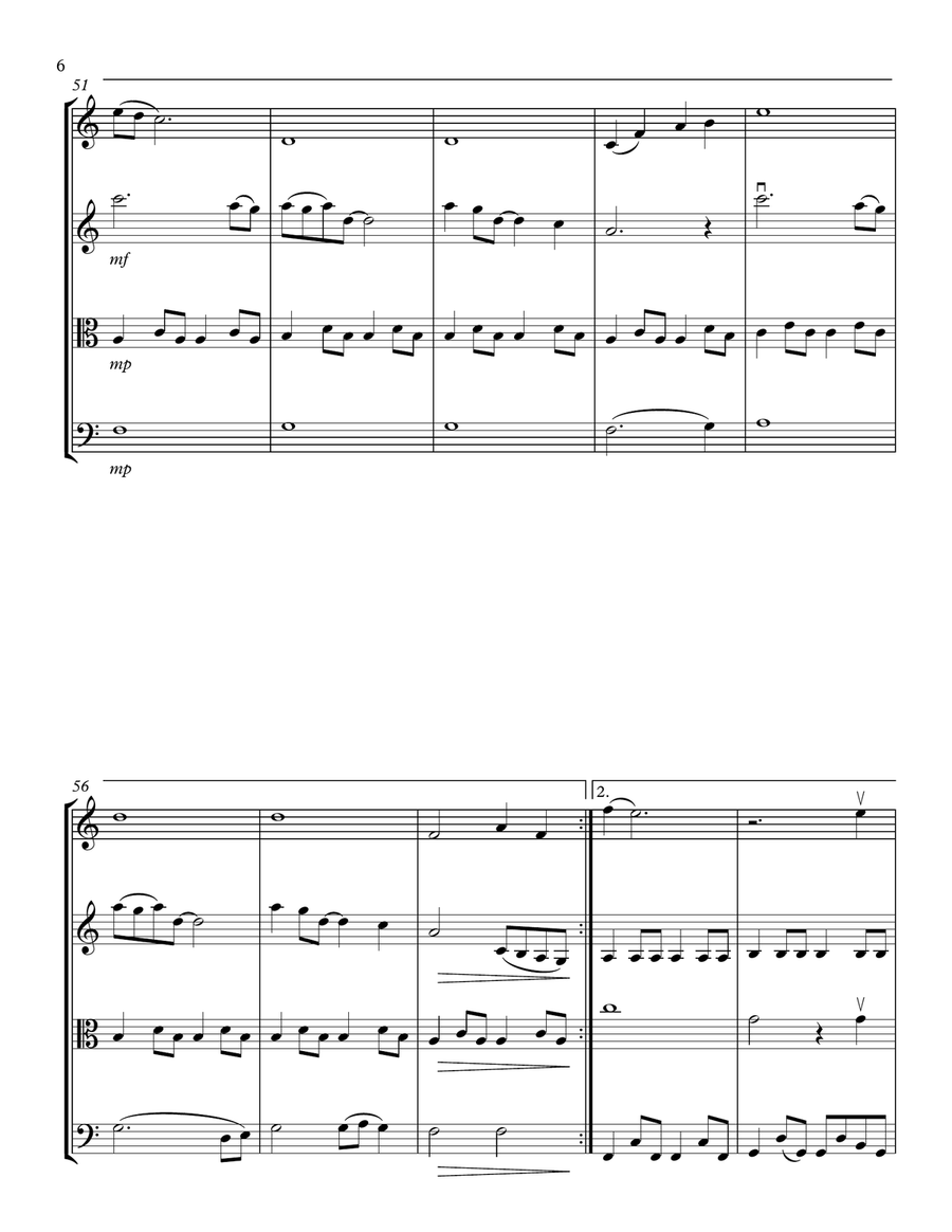 Dreams String Quartet scores gallery preview page 6