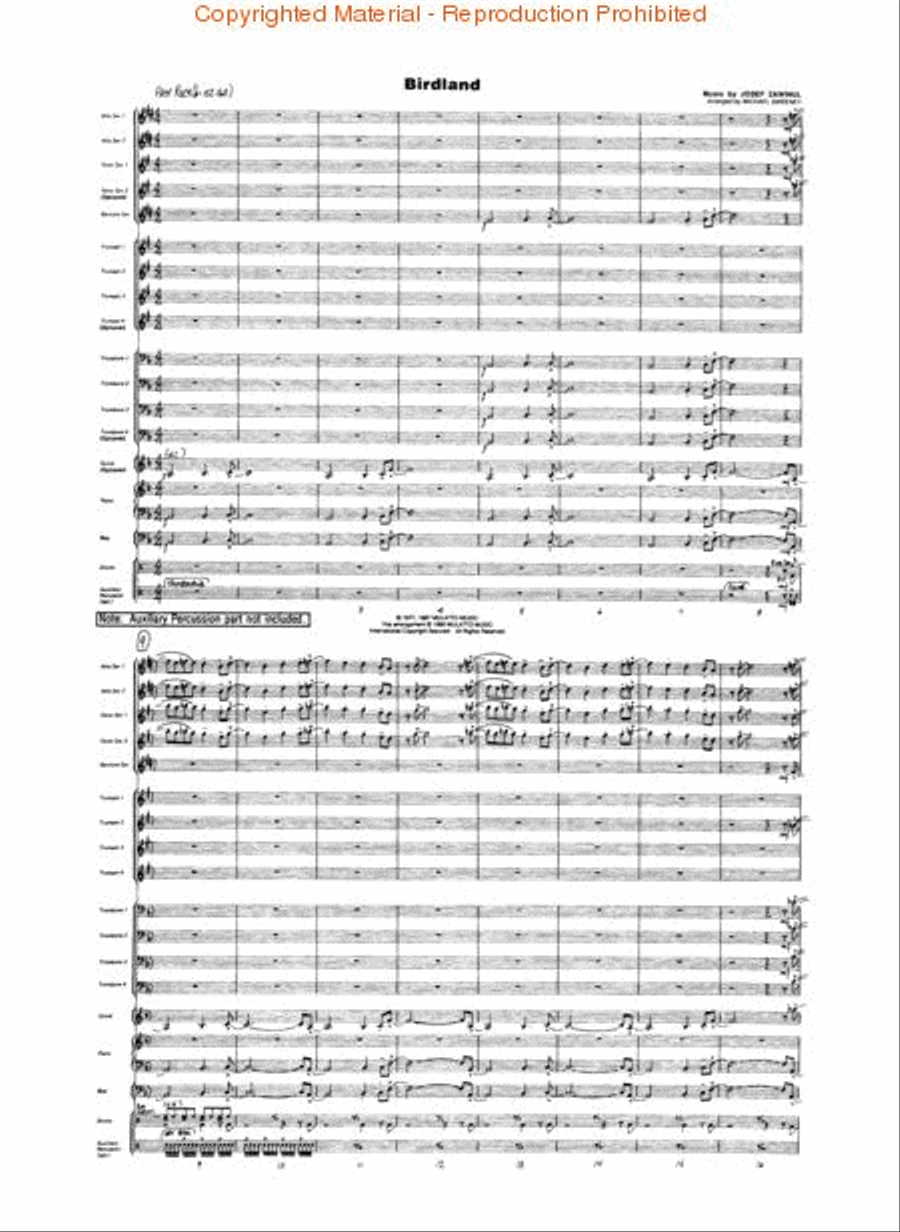 Easy Jazz Classics – Conductor Jazz Ensemble scores gallery preview page 3
