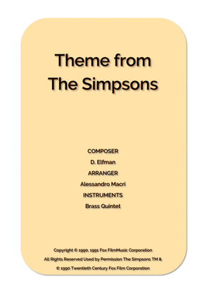 Book cover for Theme From The Simpsons